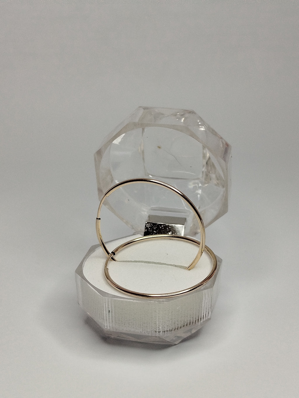 Aros tubos de oro 14k mujer