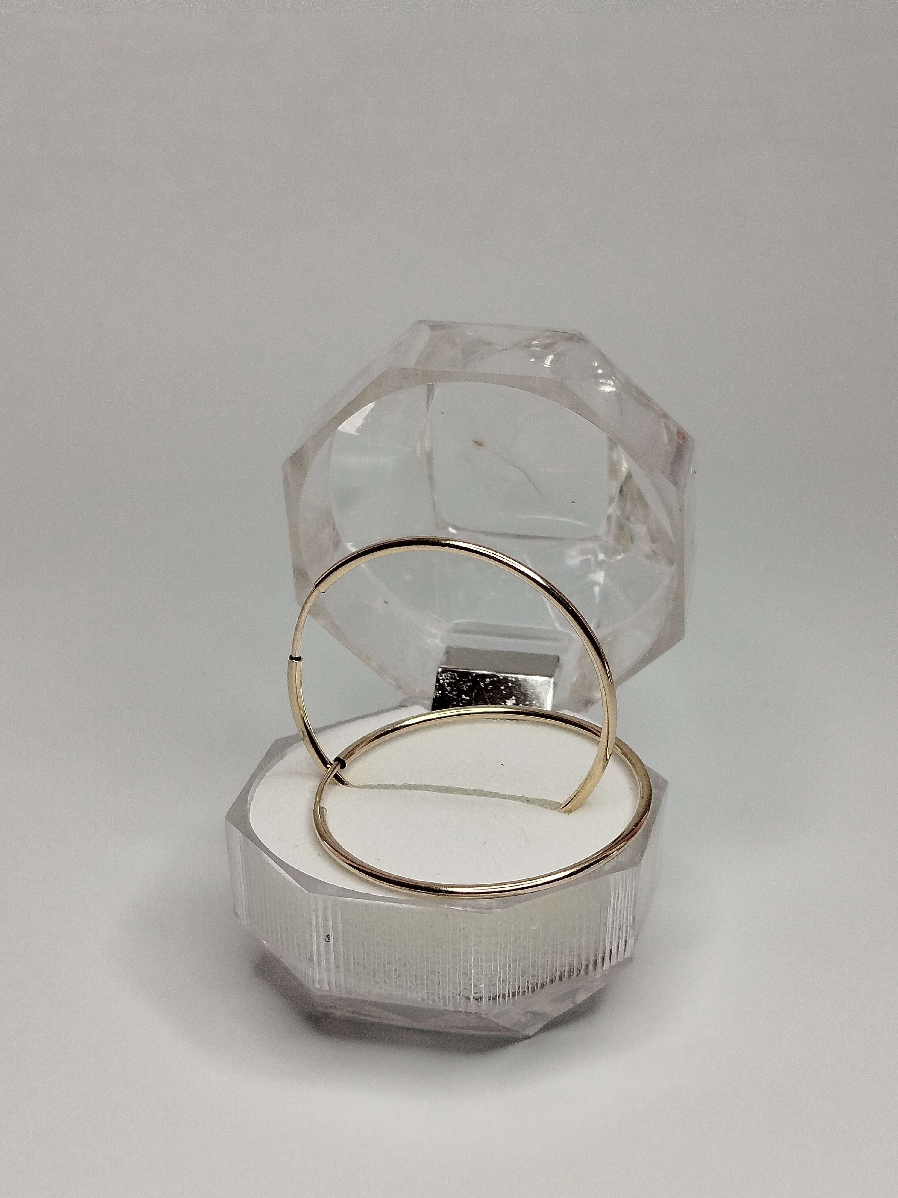 Aros tubos de oro 14k mujer