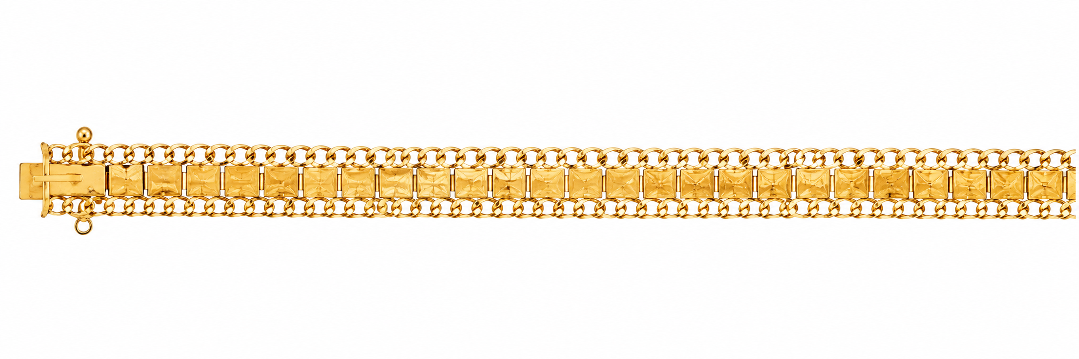 Pulsera Oro 18K Grumet Chapa Gruesa