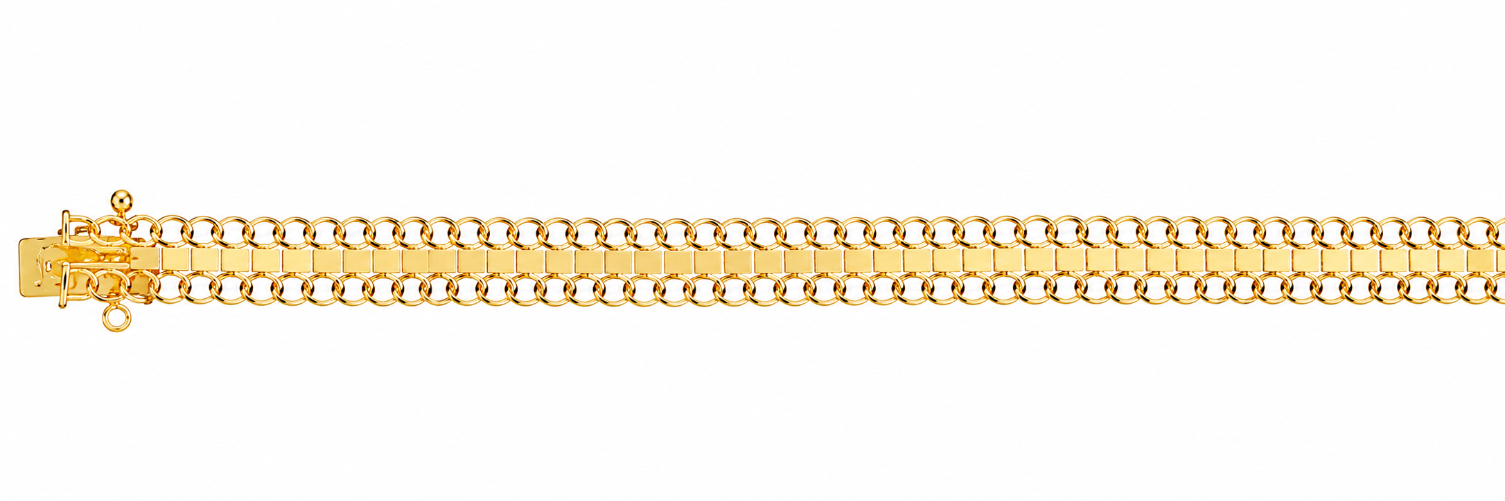 Pulsera Oro 18K Grumet Chapa Fina