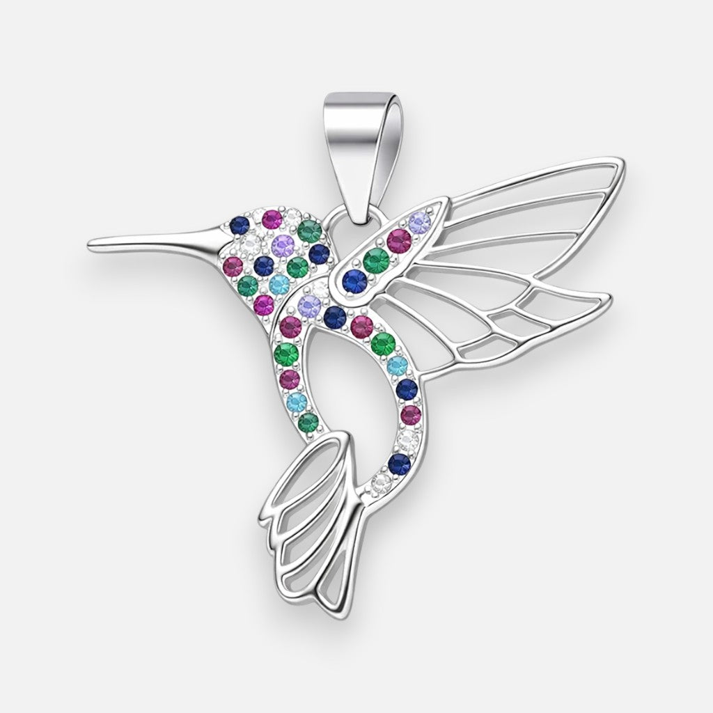 Colgante Colibrí Circones Multicolor plata 925