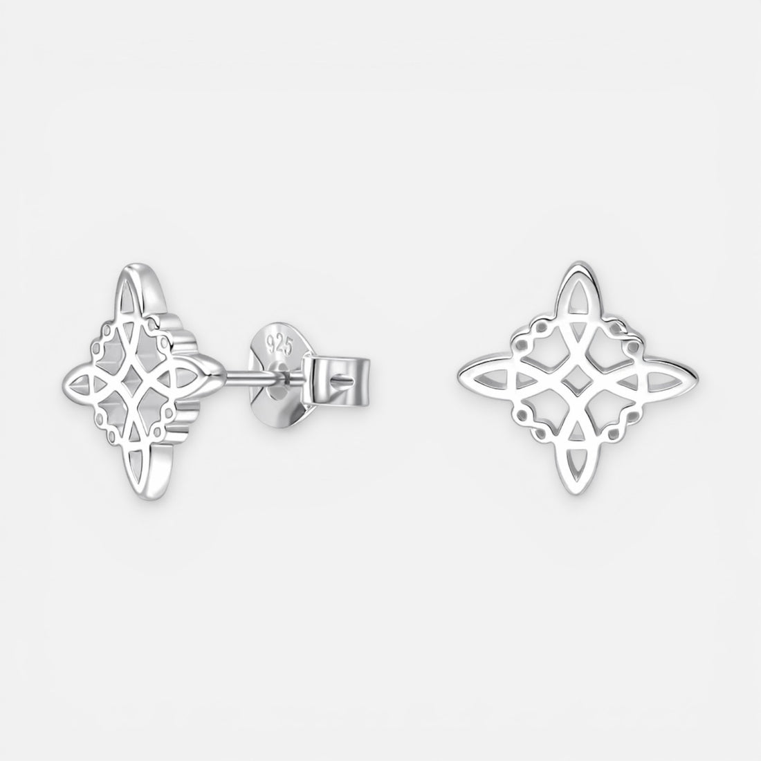 Aros plata 925 nudo de brujas 10mm
