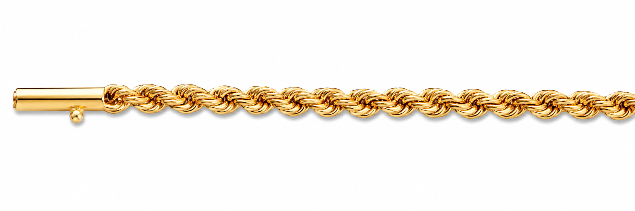 Collar Oro 18K Turbillón Alambre de Tubo