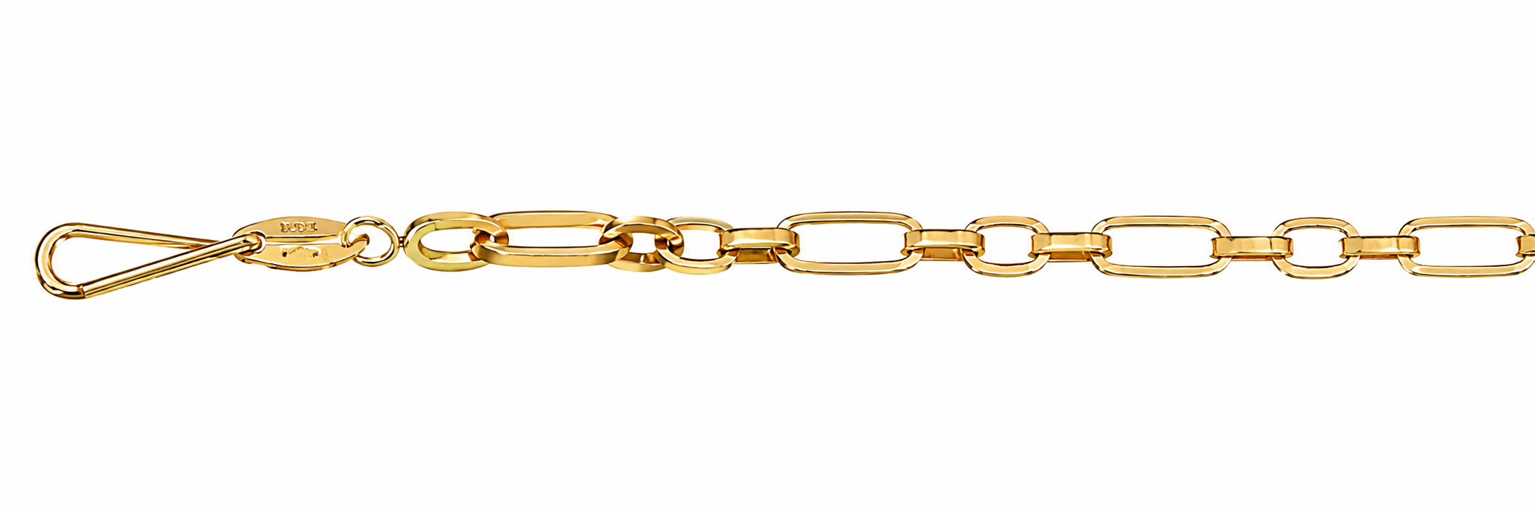 Pulsera Oro 18K Eslabón Perfil Cuadrado