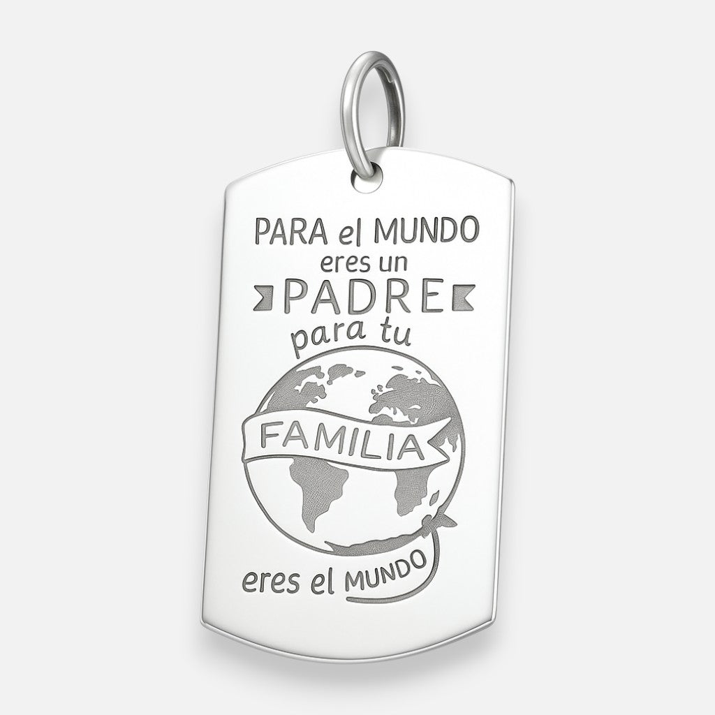 Colgante Placa Papá plata 925