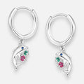 Argolla Delfín Circones Multicolor  plata 925 12 mm