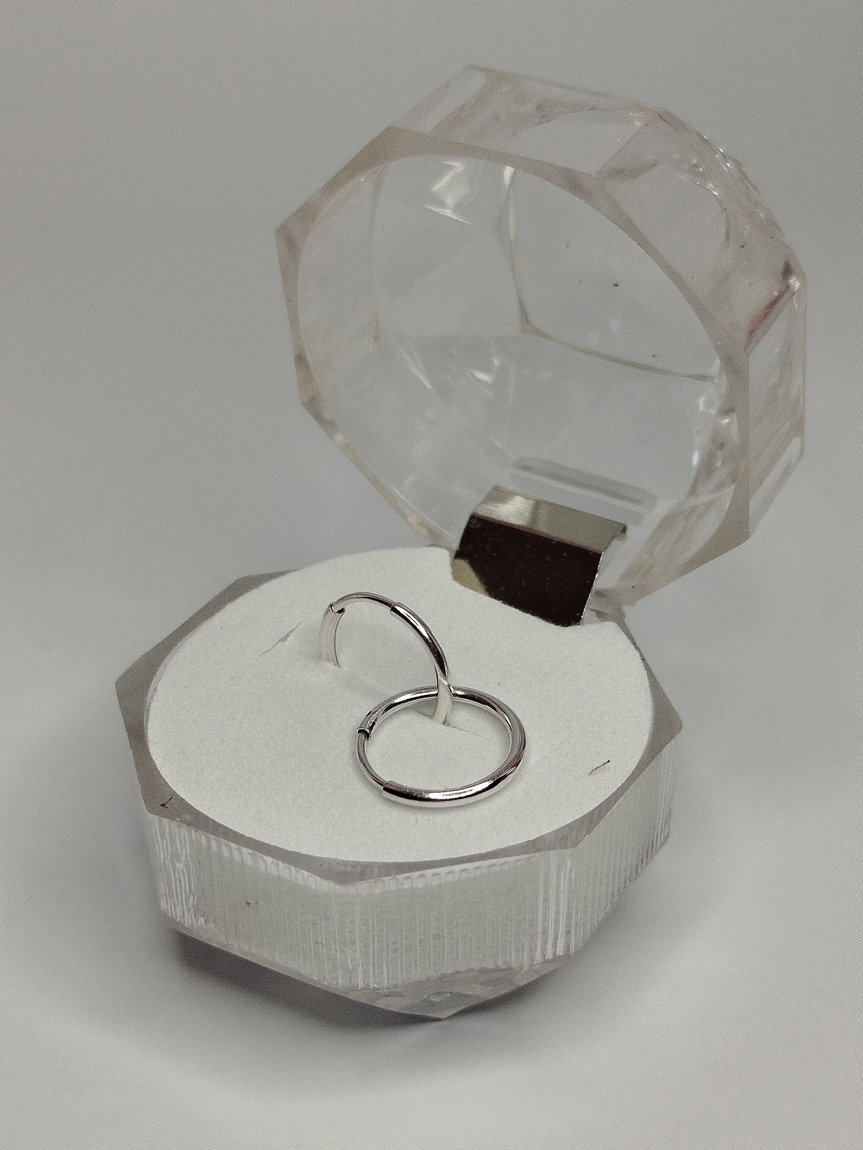 Aros tubos de plata 925 mujer