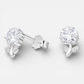 Aros plata 925 flor circon