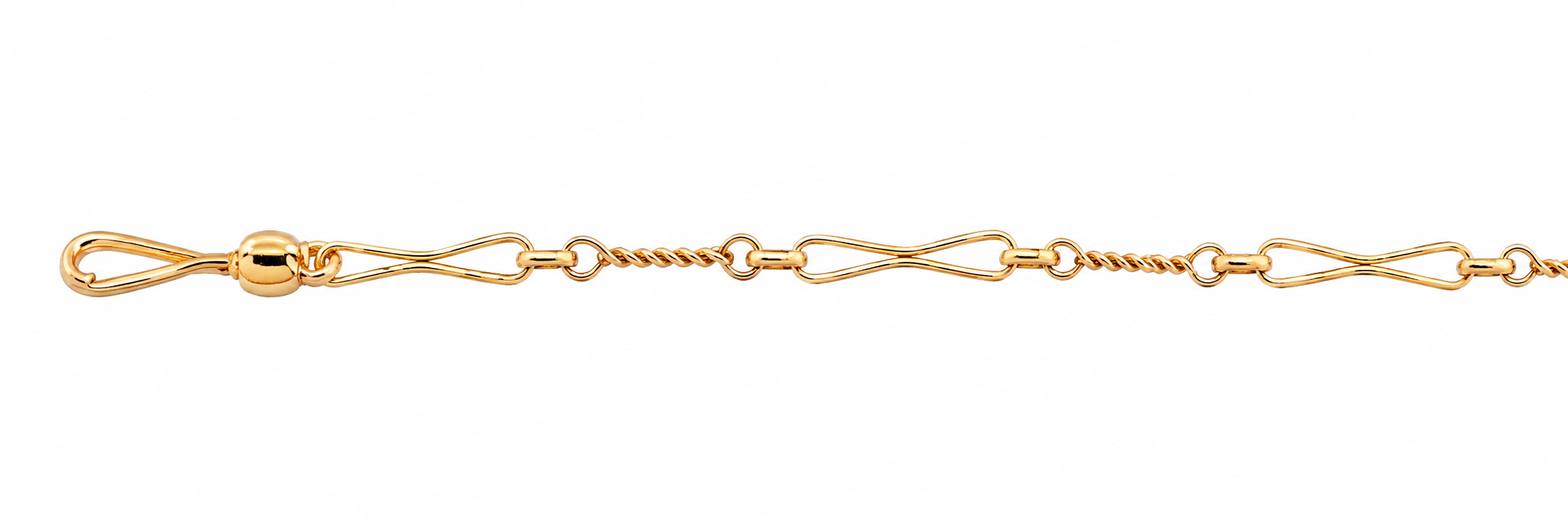 Pulsera Oro 18K Eslabón Humita con Diseño Toniquete