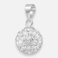 Colgante Strass 10 mm plata 925