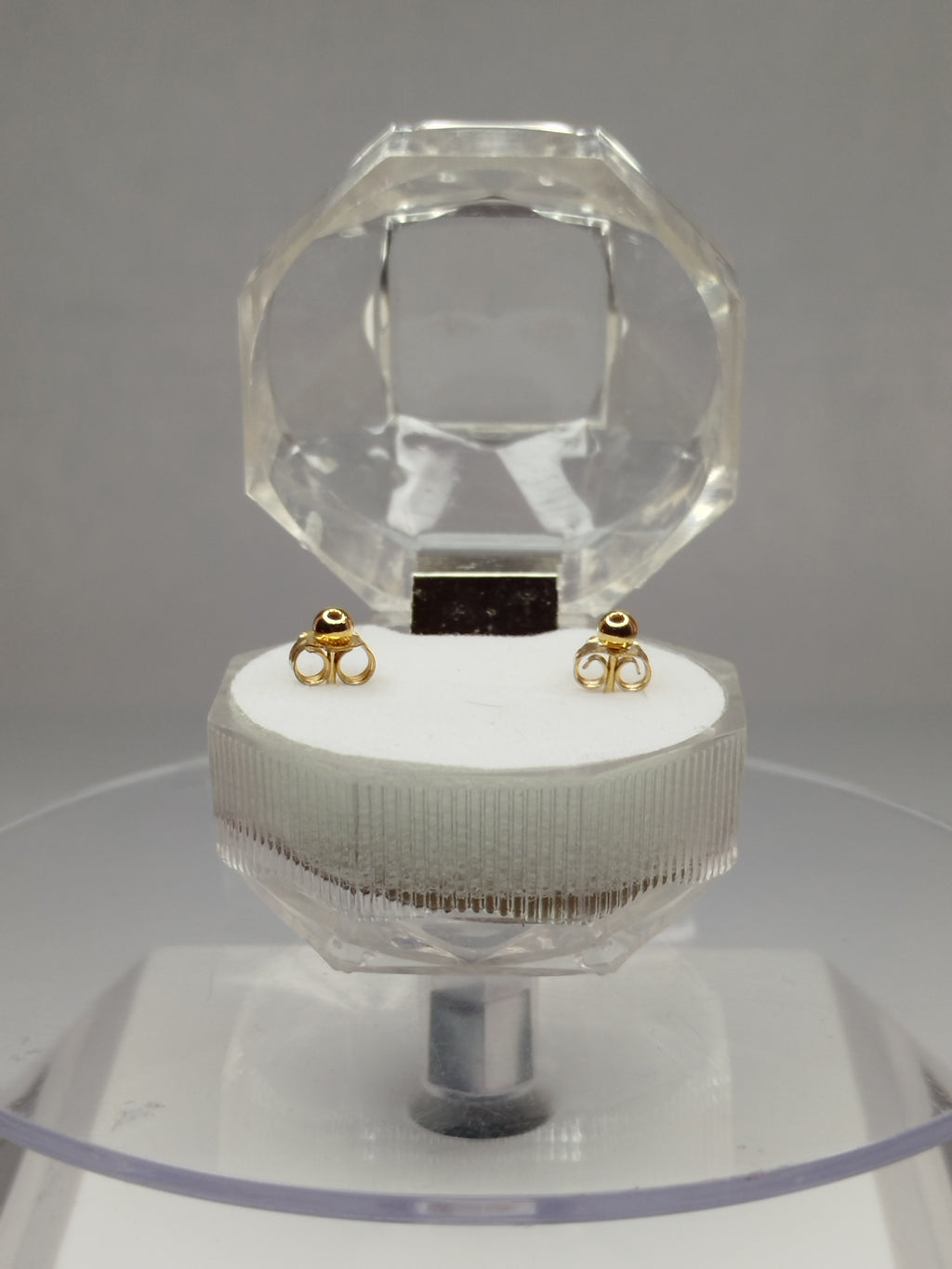 Aros bolitas de oro 14k hombre