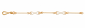 Pulsera Oro 18K Palito con Eslabón Ocho