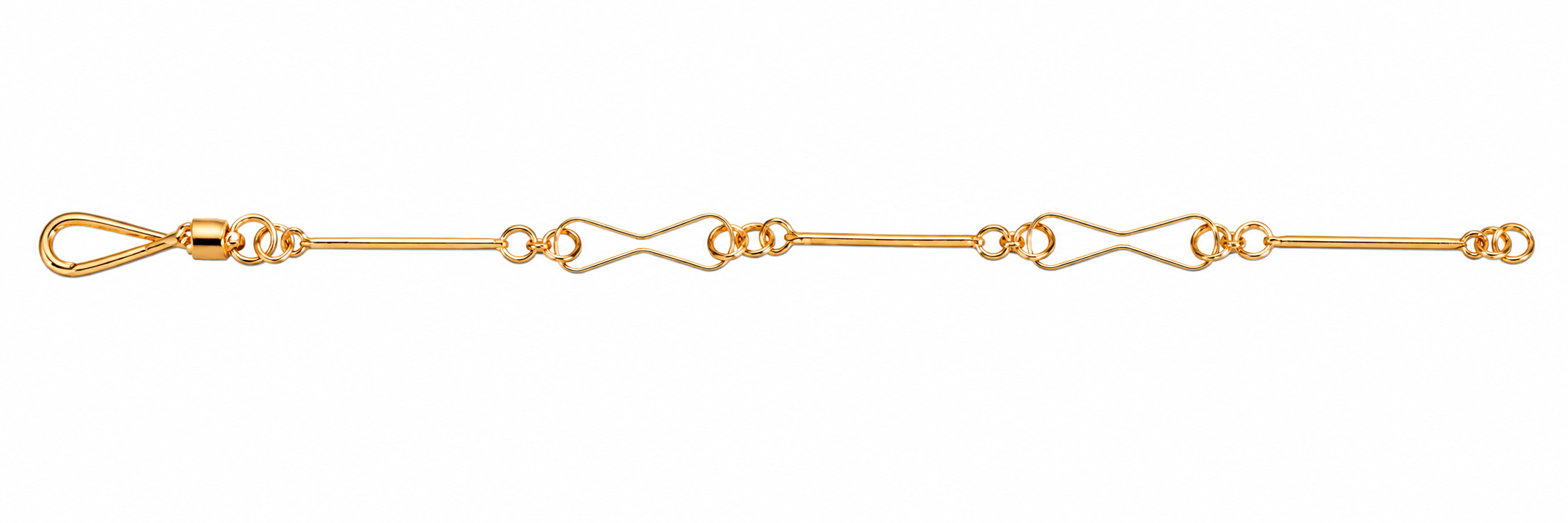 Pulsera Oro 18K Palito con Eslabón Ocho