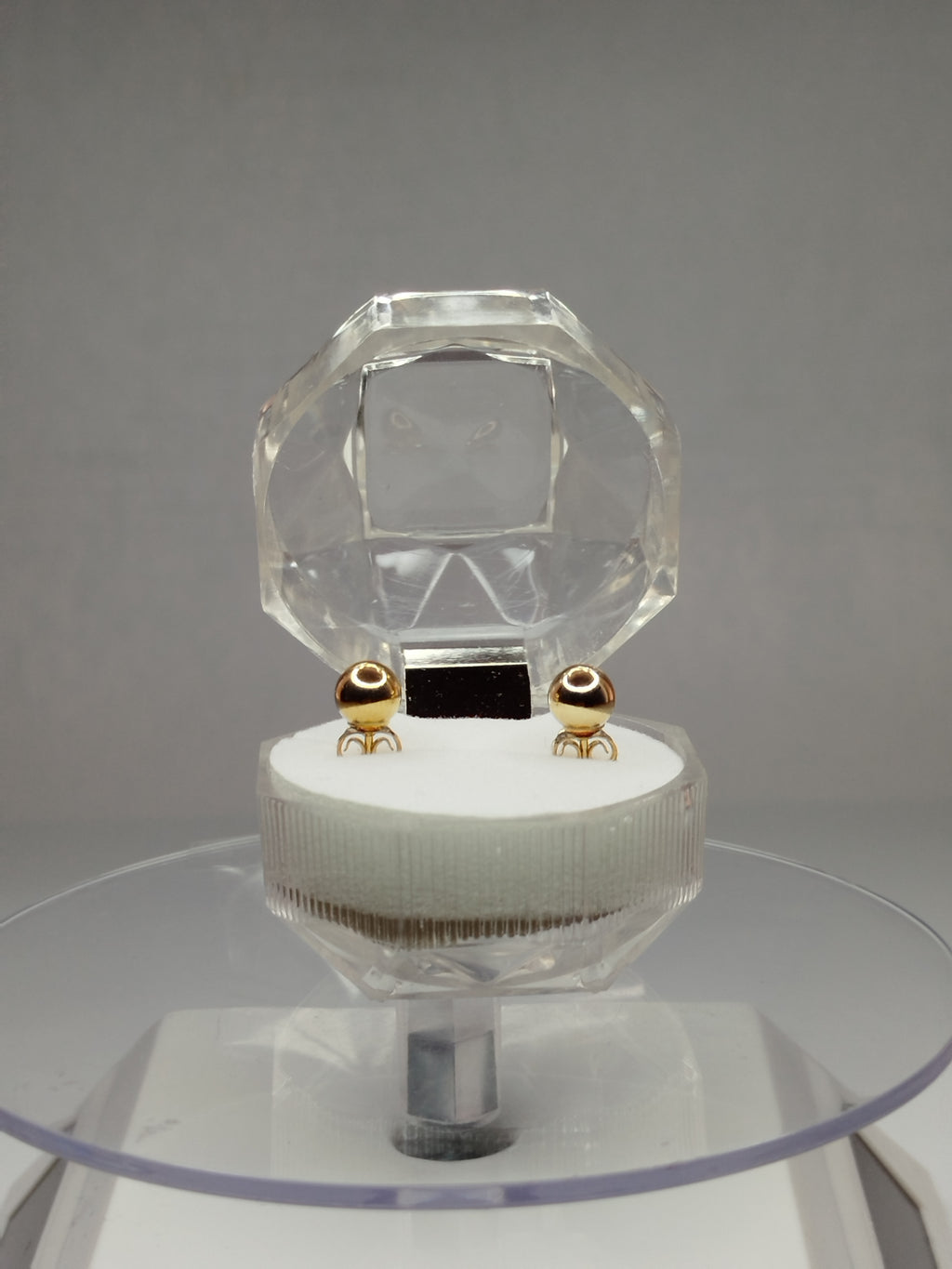 Aros bolitas de oro 14k hombre