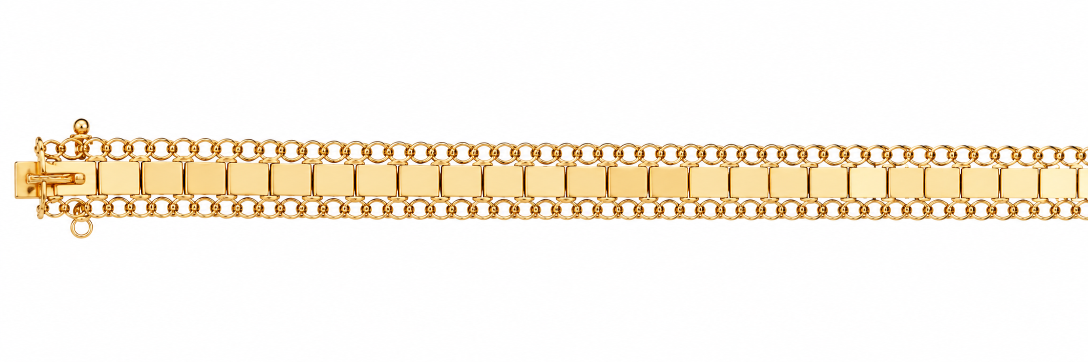 Pulsera Oro 18K Grumet Chapa Gruesa