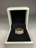 Anillo de plata 970 con oro 14k y piedra de circon mujer