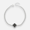 Pulsera Trébol de la Suerte Circones Tenis plata 925