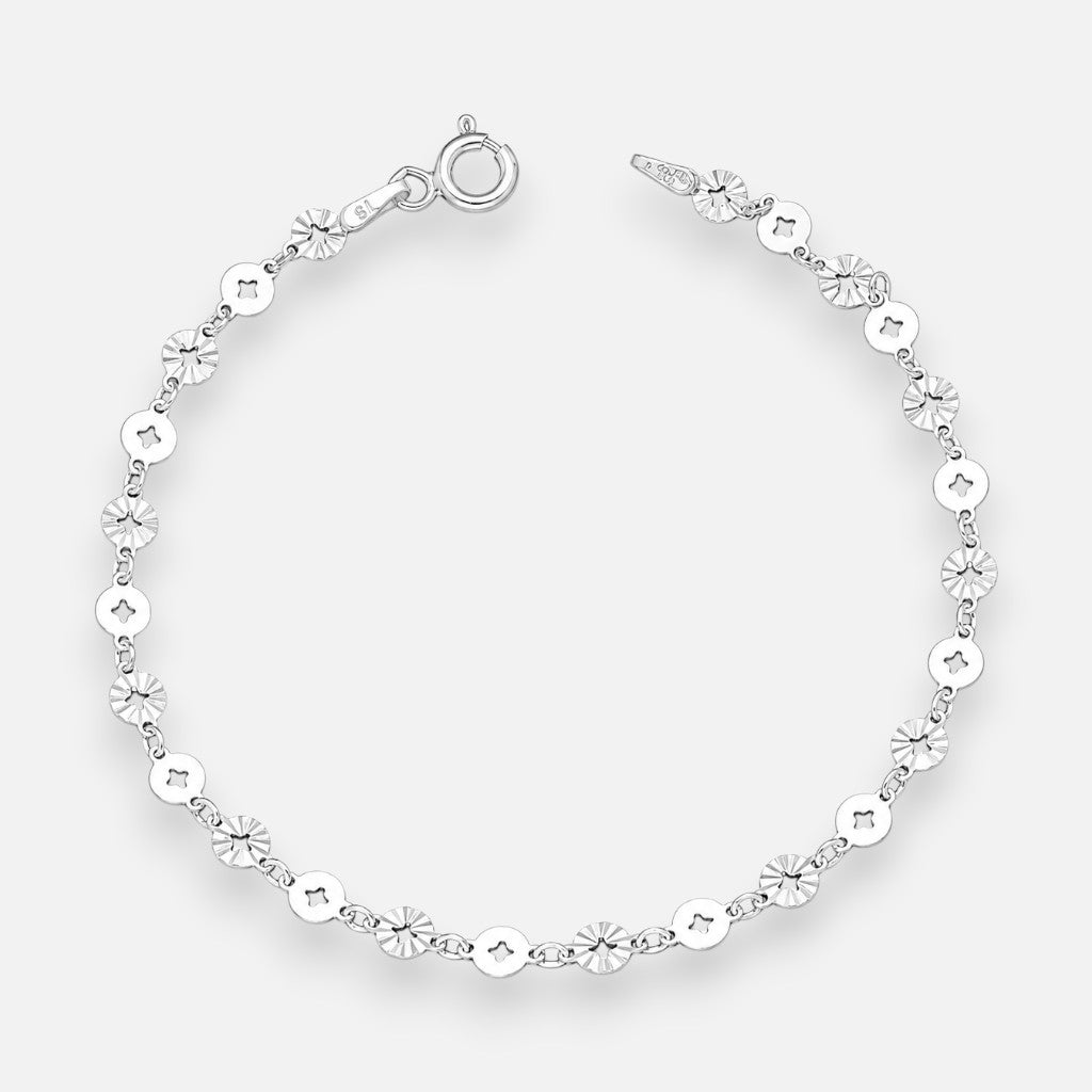 Pulsera Flor Círculos Facetados plata 925
