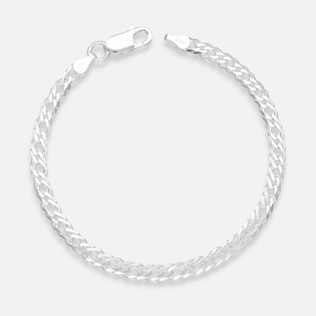 Pulsera Doble Grumet plata 925