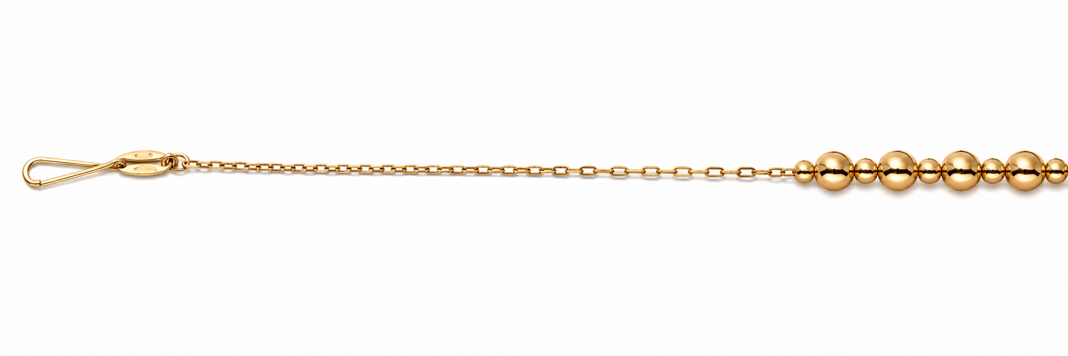 Collar Oro 18K de Bolitas Diseño 5mm y 3mm