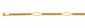 Pulsera Oro 18K Turbillón Inglés con Rombos