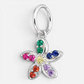 Colgante Flor Circones Multicolor plata 925
