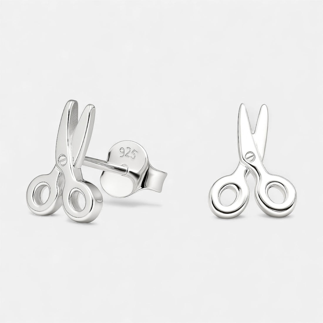 Aros tijeras plata 925