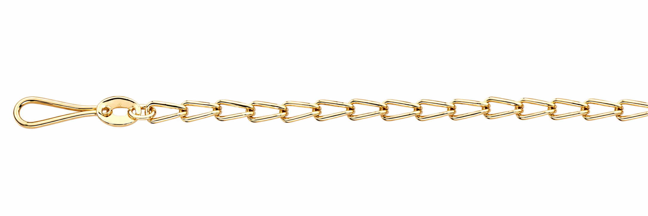 Pulsera Oro 18K Eslabón Doblado