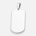 Colgante Placa Militar Pequeña 29x17 mm plata 925