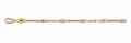 Pulsera Oro 18K Palito con Eslabón Torcido