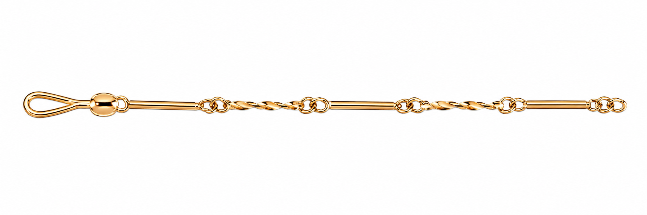 Pulsera Oro 18K Palito con Eslabón Torcido