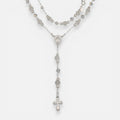 Rosario Virgen de los Rayos Milagrosa Cristales Hecho con Swarovski® Tornasol plata 925