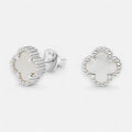 Aros plata 925 trébol de la suerte