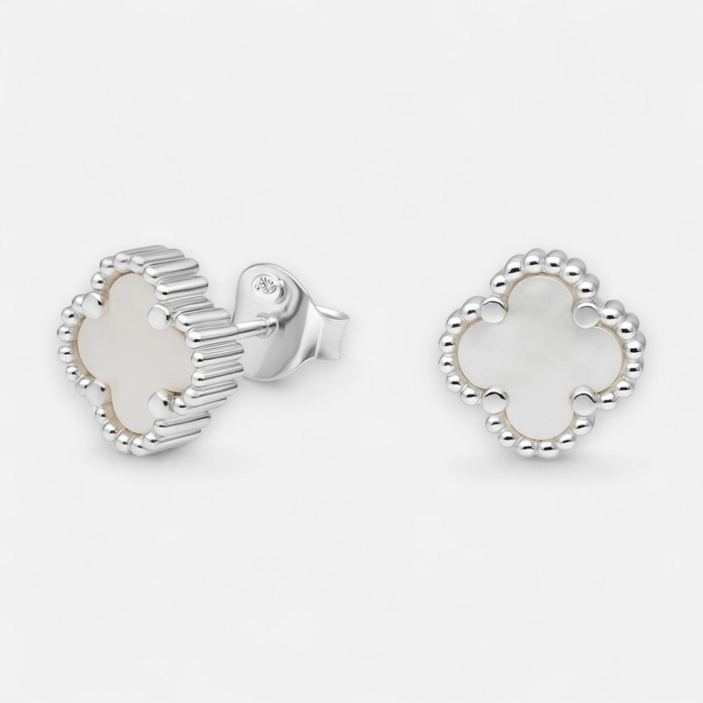 Aros plata 925 trébol de la suerte