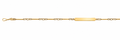 Pulsera Oro 18K Identificación Turbillón Inglés Curva