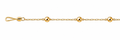 Pulsera Oro 18K Eslabón Torcido con Bolitas